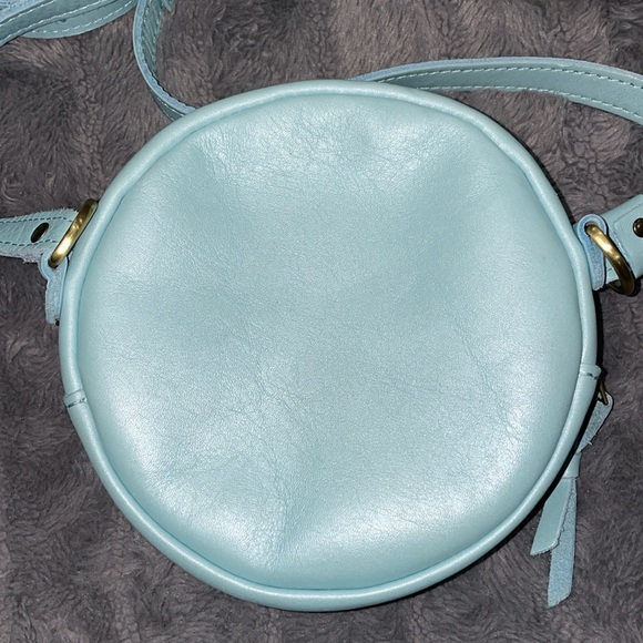 Portland Leather Light Blue Crossbody Bag - Picture 3 of 10